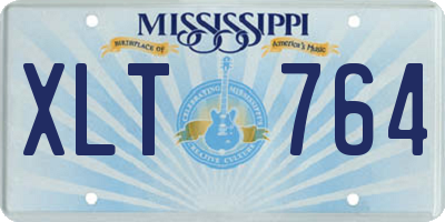 MS license plate XLT764