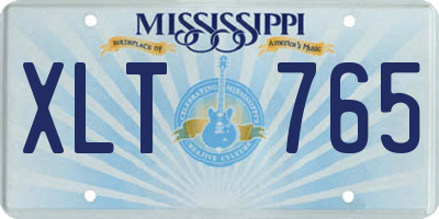 MS license plate XLT765