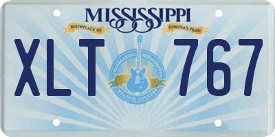 MS license plate XLT767