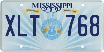 MS license plate XLT768