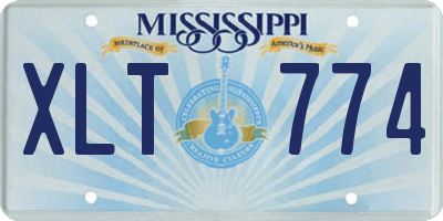 MS license plate XLT774