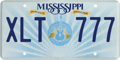 MS license plate XLT777
