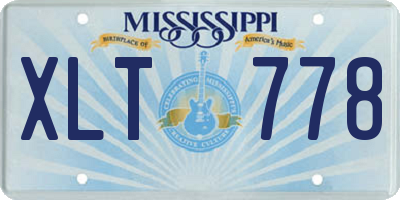 MS license plate XLT778