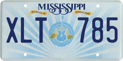 MS license plate XLT785
