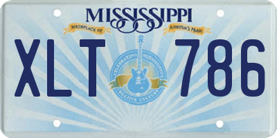 MS license plate XLT786