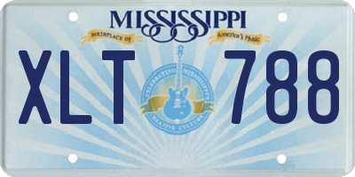 MS license plate XLT788