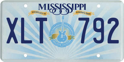 MS license plate XLT792