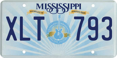 MS license plate XLT793