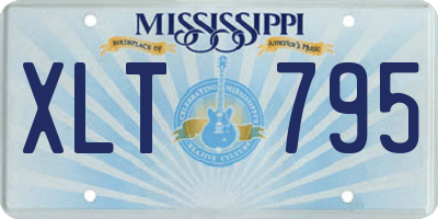 MS license plate XLT795