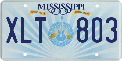 MS license plate XLT803