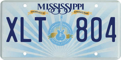 MS license plate XLT804