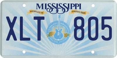 MS license plate XLT805
