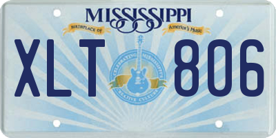 MS license plate XLT806