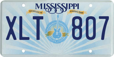 MS license plate XLT807