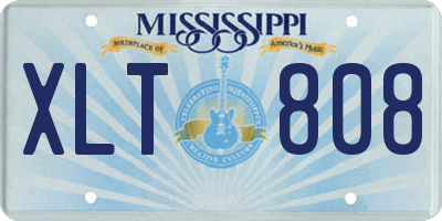 MS license plate XLT808