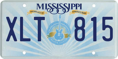 MS license plate XLT815