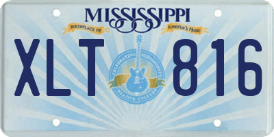 MS license plate XLT816