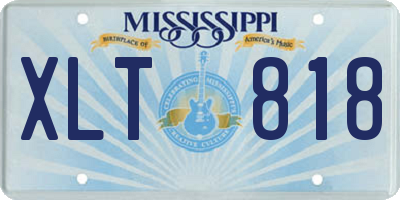 MS license plate XLT818
