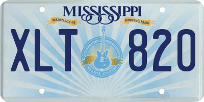MS license plate XLT820