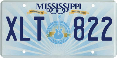 MS license plate XLT822