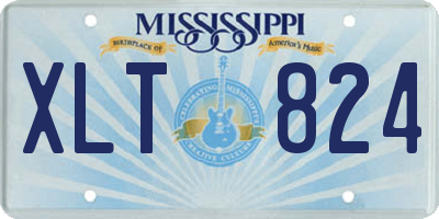 MS license plate XLT824