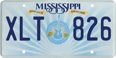 MS license plate XLT826