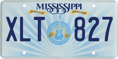 MS license plate XLT827