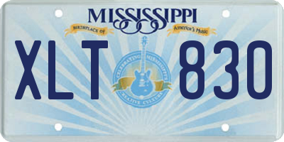 MS license plate XLT830