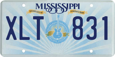 MS license plate XLT831