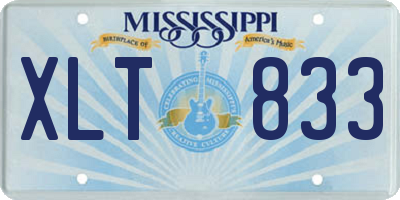MS license plate XLT833