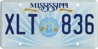 MS license plate XLT836