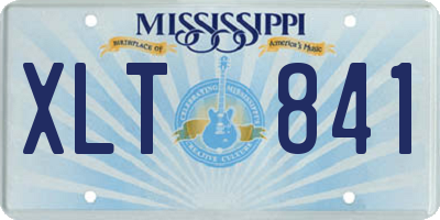 MS license plate XLT841