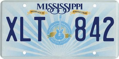 MS license plate XLT842
