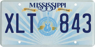 MS license plate XLT843