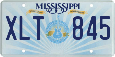MS license plate XLT845