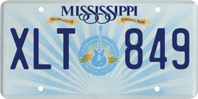 MS license plate XLT849