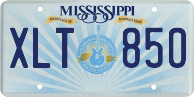 MS license plate XLT850