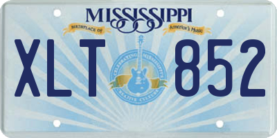 MS license plate XLT852