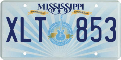 MS license plate XLT853