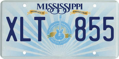 MS license plate XLT855