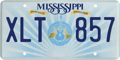 MS license plate XLT857