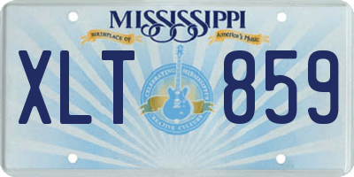 MS license plate XLT859