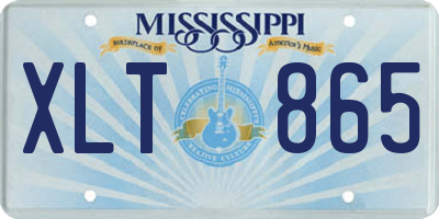 MS license plate XLT865