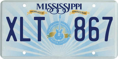 MS license plate XLT867