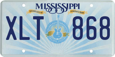 MS license plate XLT868
