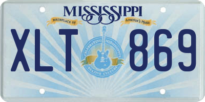 MS license plate XLT869