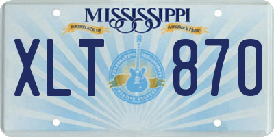MS license plate XLT870