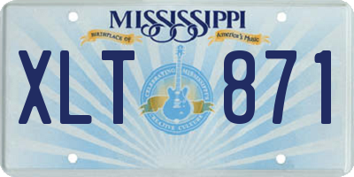 MS license plate XLT871