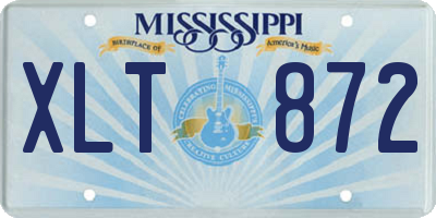 MS license plate XLT872