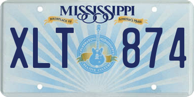 MS license plate XLT874